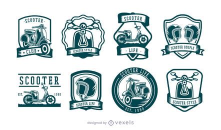 conjunto de distintivo de scooter