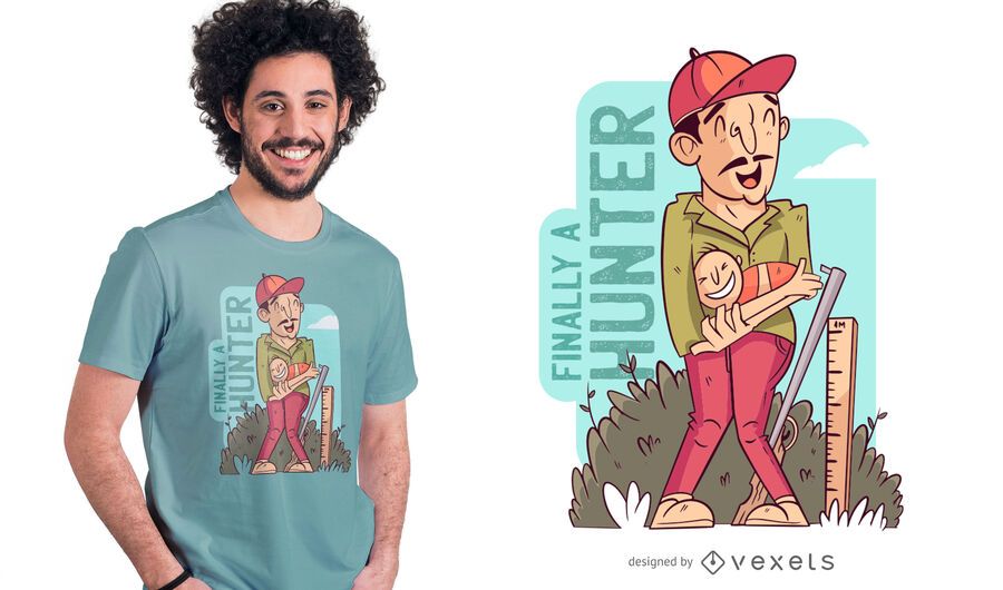 finally a hunter t-shirt design finally a hunter t-shirt design