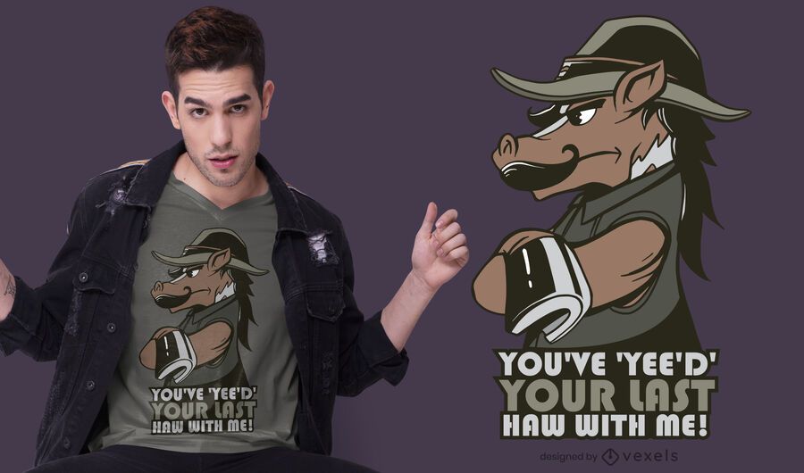 horse yee haw t-shirt design horse yee haw t-shirt design