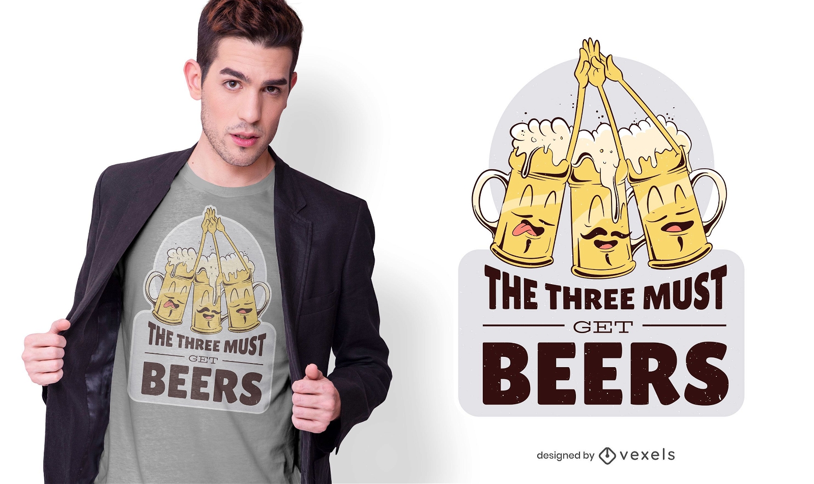 debe conseguir cervezas diseño de camiseta