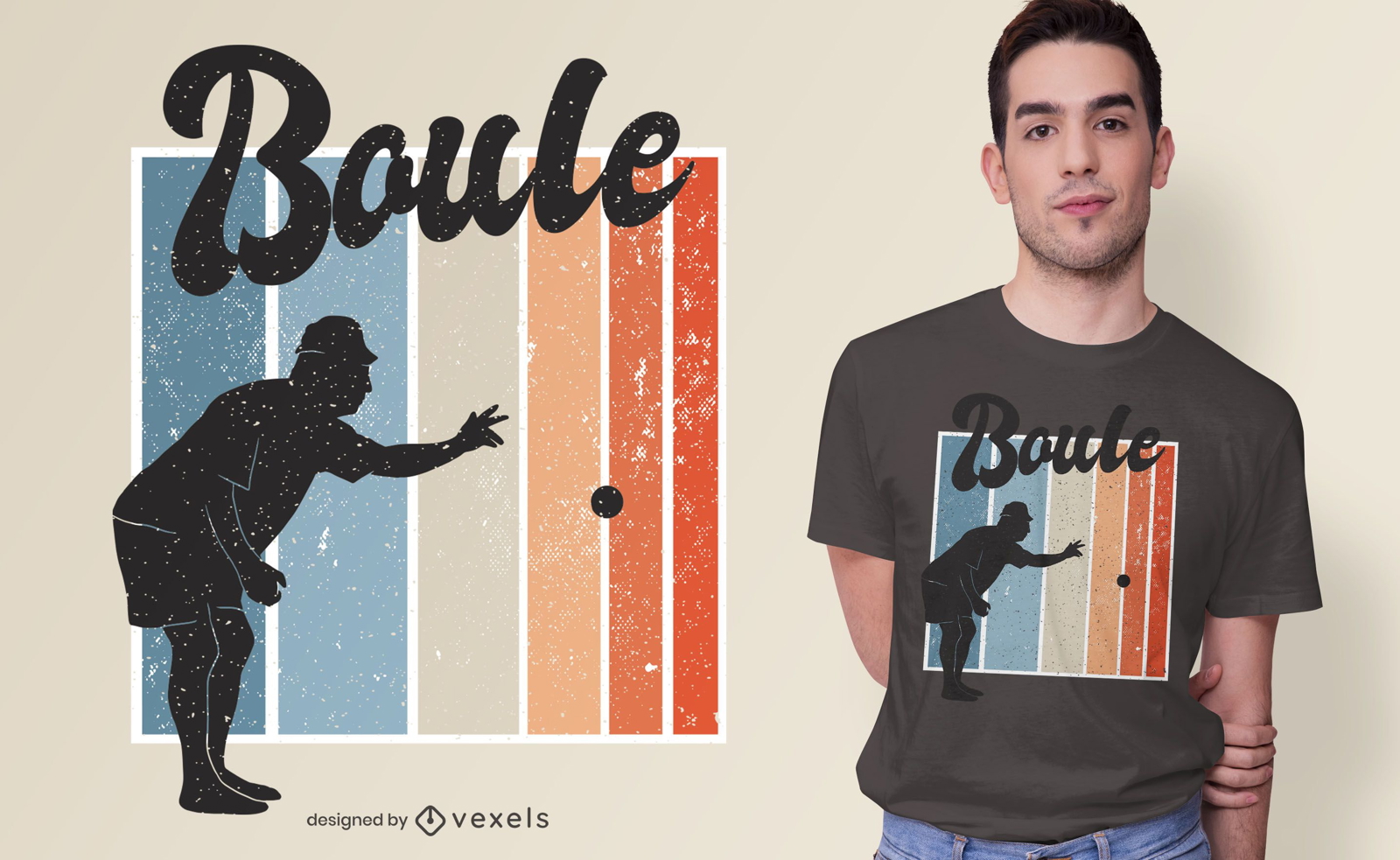 Petanque Spiel T-Shirt Design