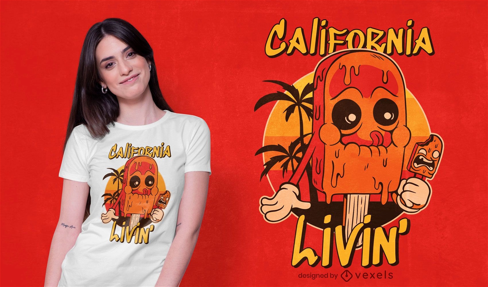 california ice cream t-shirt design