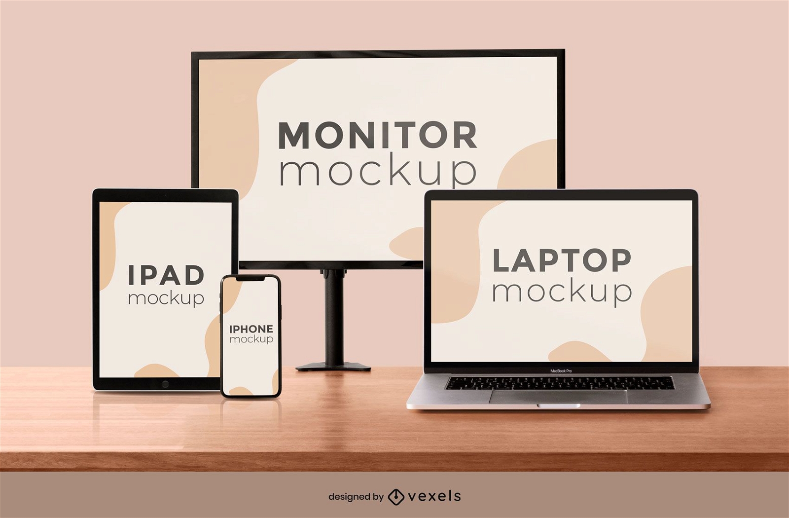 electronic devices screen mockup