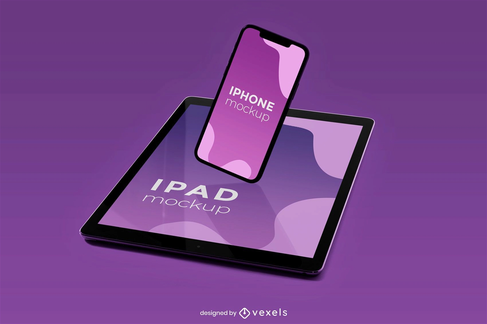 design de maquete ipad iphone