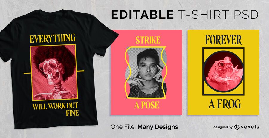 Simple Text Frame T-shirt Design PSD Simple Text Frame T-shirt Design PSD