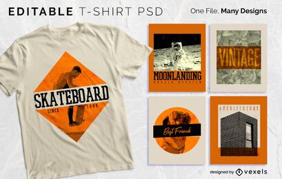 Vintage Text Badge T-shirt Design PSD Vintage Text Badge T-shirt Design PSD