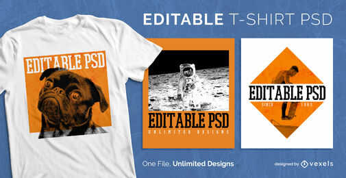 Design de camiseta com emblema de texto vintage PSD