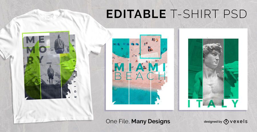 Concept Collage T-shirt Design PSD Concept Collage T-shirt Design PSD