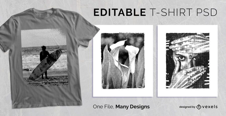 Textured Frame T-shirt Design PSD Textured Frame T-shirt Design PSD