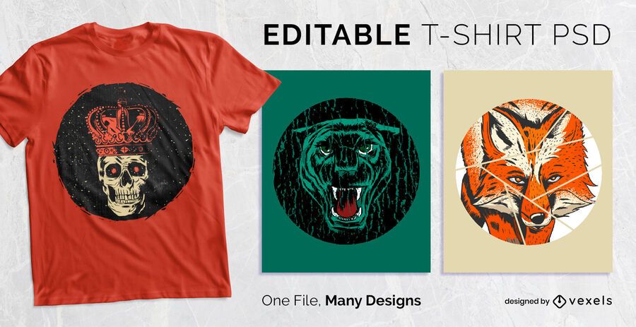 Distressed Round Badge T-shirt Design PSD Distressed Round Badge T-shirt Design PSD