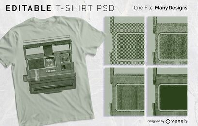 Print Texture T-shirt Design PSD