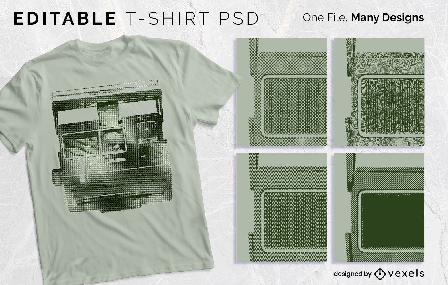 Druck Textur T-Shirt Design PSD
