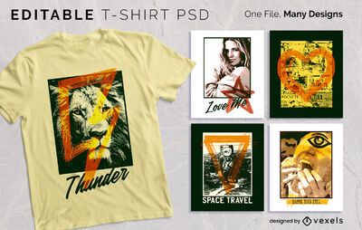 3 Eyed Tiger Design T-shirt