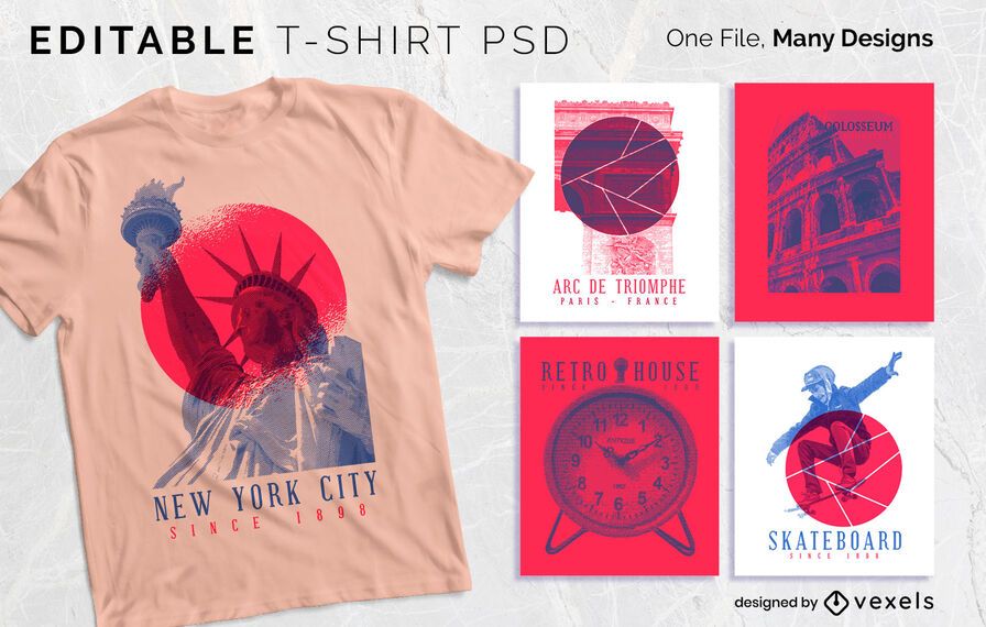Duotone Serigraphy T-shirt Design PSDD Duotone Serigraphy T-shirt Design PSDD