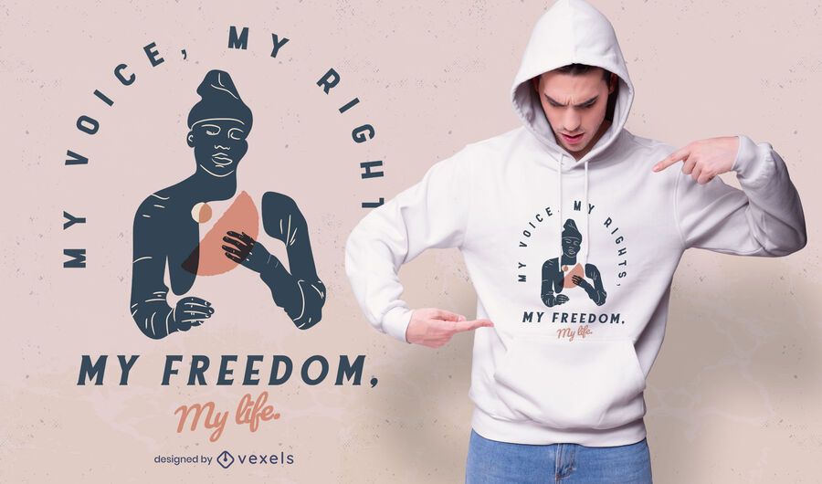 my voice my rights t-shirt design my voice my rights t-shirt design