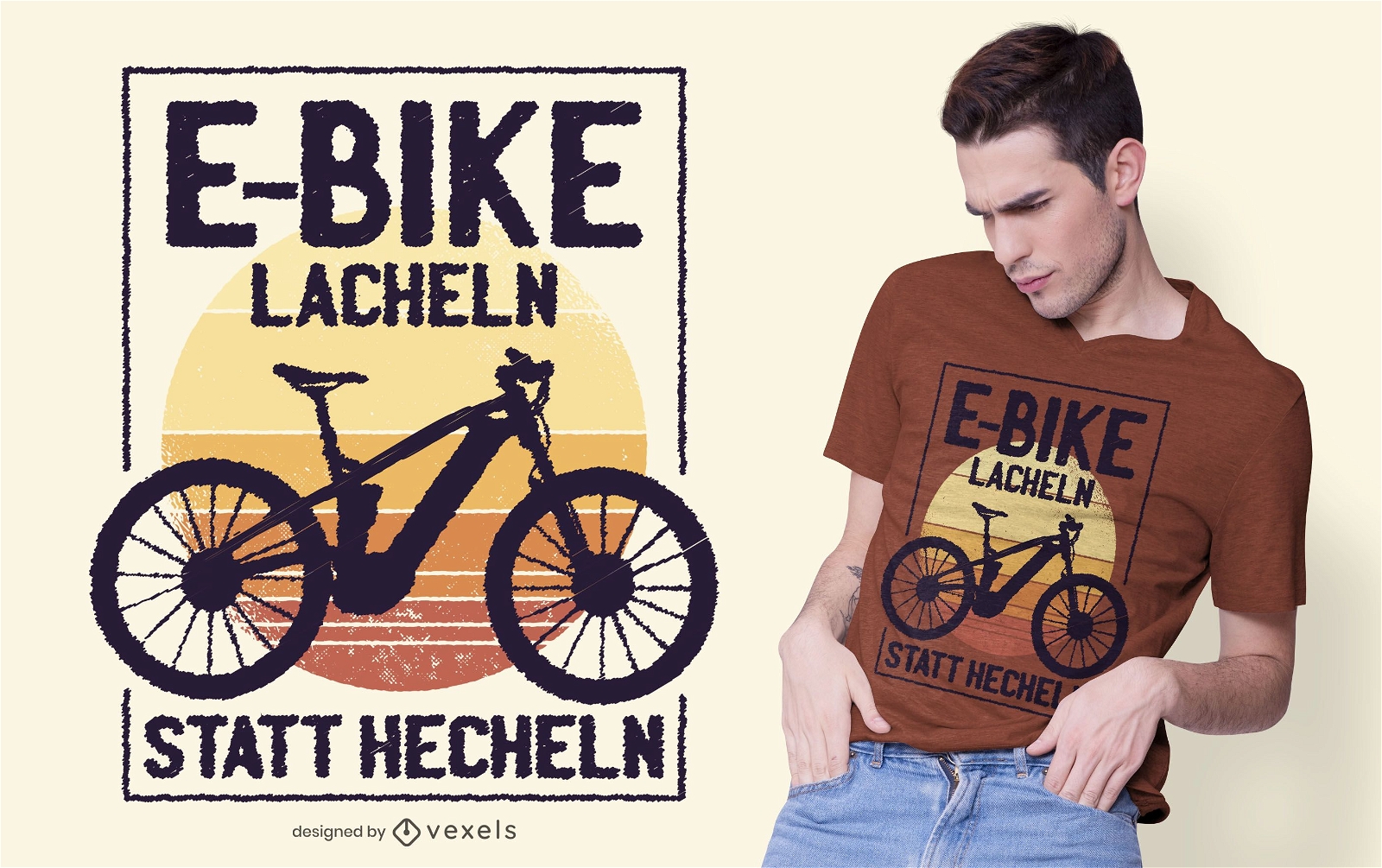 Design de camisetas engra?adas com E-bike