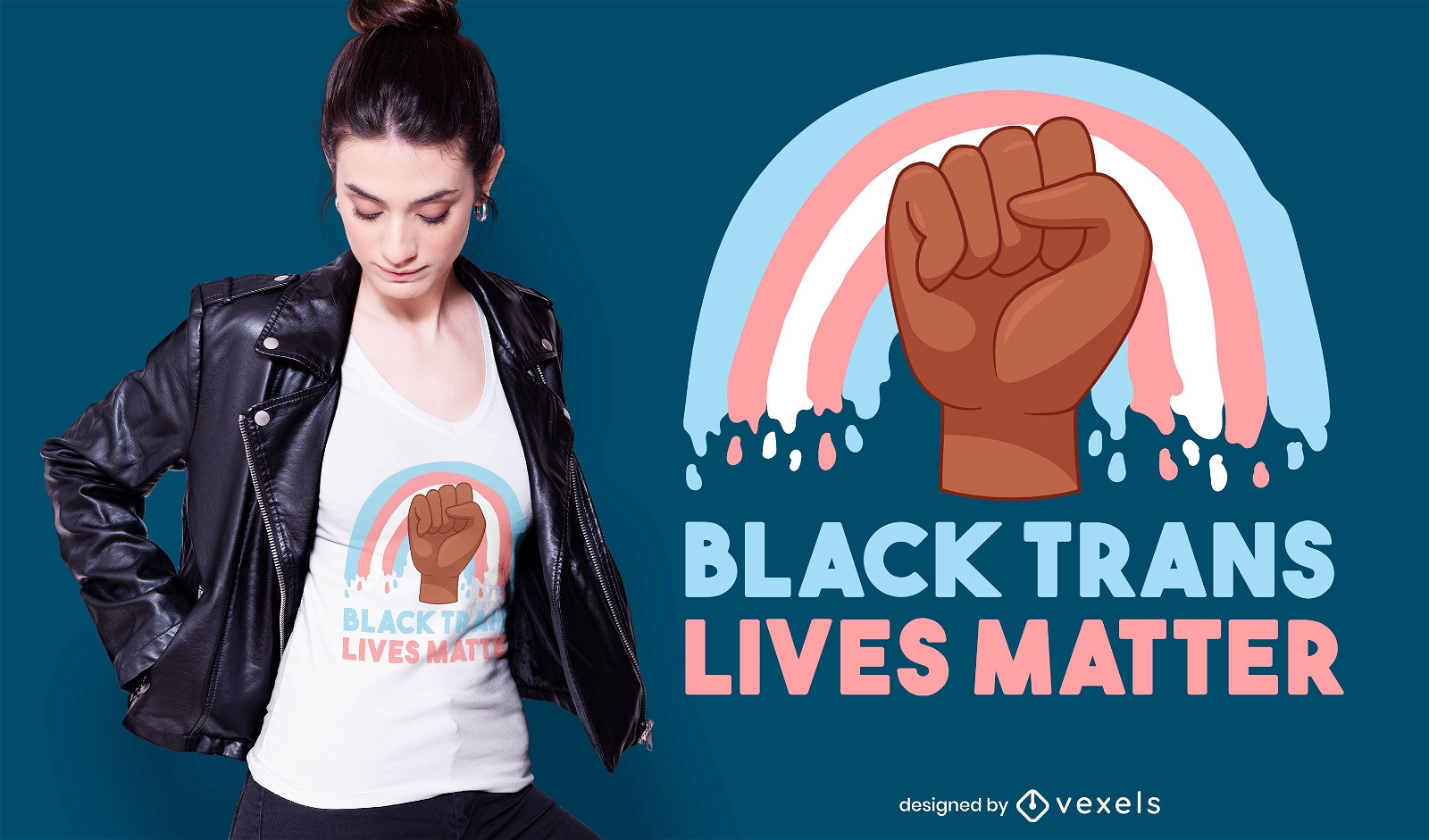 Black trans lives t-shirt design