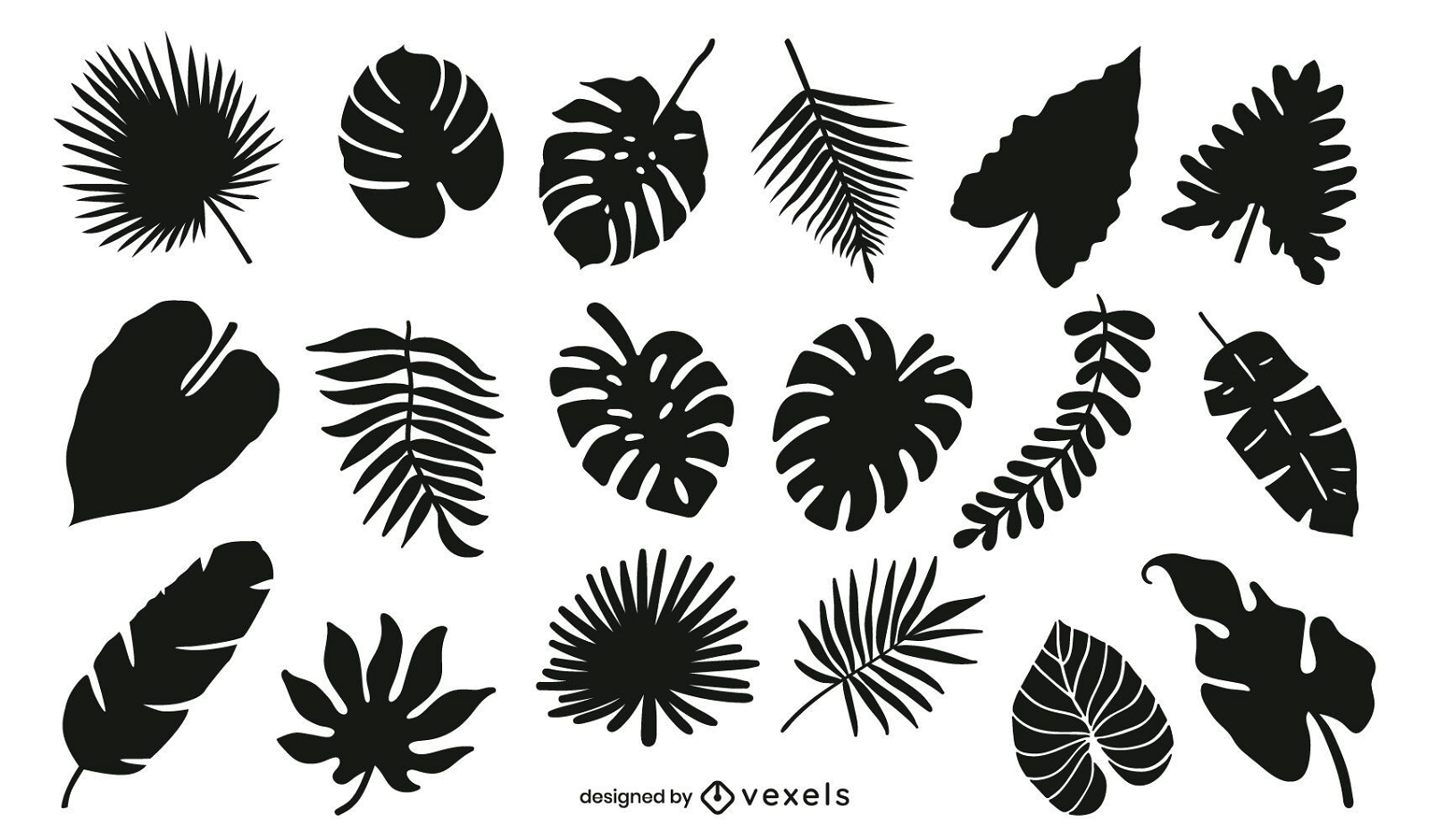 Tropical Leaves Silhouette Pack