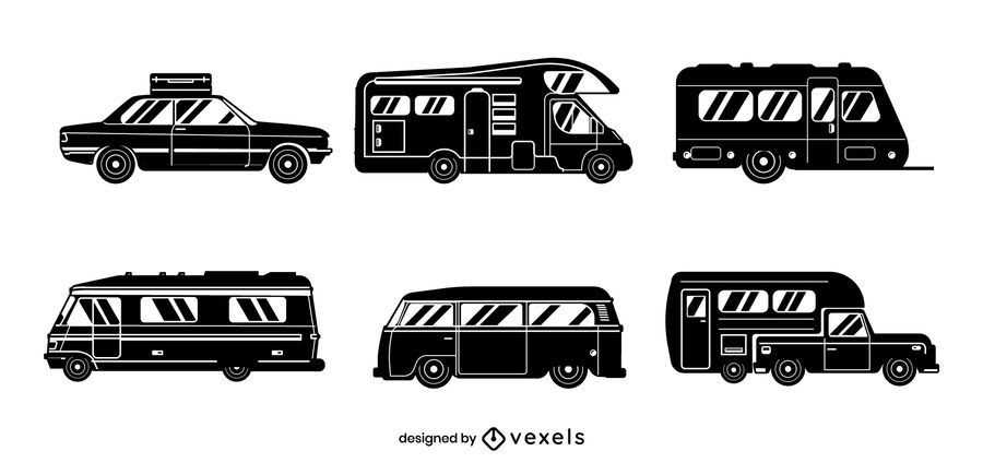 Vintage Road Trip Car Silhouette Pack Vintage Road Trip Car Silhouette Pack