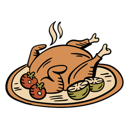 thanksgiving cartoon cooked turkey
