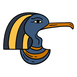 Símbolo de cabeza de deidad de egipto dibujado a mano Diseño PNG