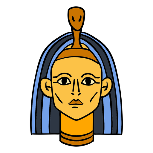 Símbolo de faraó egípcio desenhado à mão