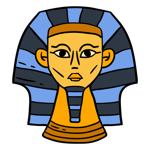 Símbolo desenhado à mão da cabeça de esfinge do Egito