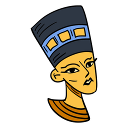 Símbolo da rainha egípcia desenhada à mão Desenho PNG