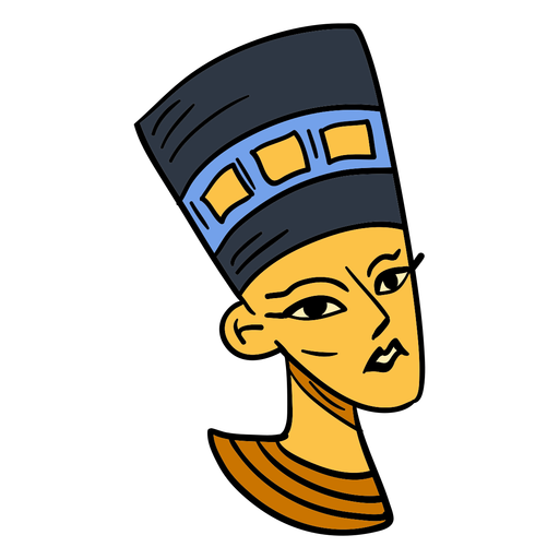 Hand gezeichnetes ägyptisches Königin-Symbol PNG-Design