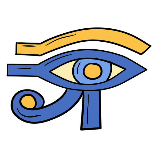 Olho desenhado à mão de Horus Desenho PNG