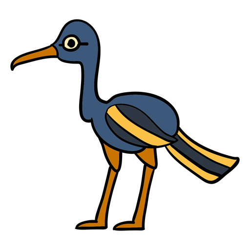 S?mbolo de p?jaro ibis dibujado a mano Diseño PNG