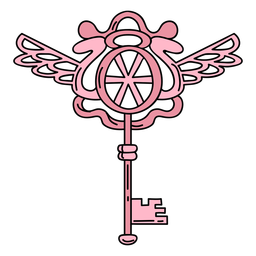 Dibujado a mano clave adornado rosa Diseño PNG Transparent PNG