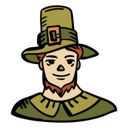 Hombre peregrino dibujado a mano Diseño PNG