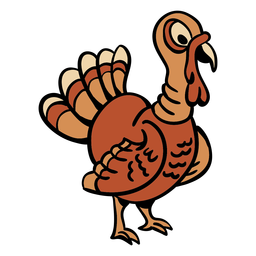 Hand drawn turkey bird PNG Design