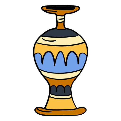 Hand drawn vase egypt symbol PNG Design