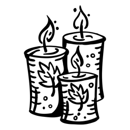 Conjunto de trazo de velas Diseño PNG