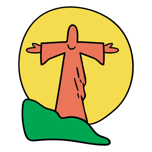 Jesus Statue Sonnenuntergang Brasilien PNG-Design