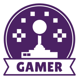 Joystick juego insignia círculo púrpura Diseño PNG