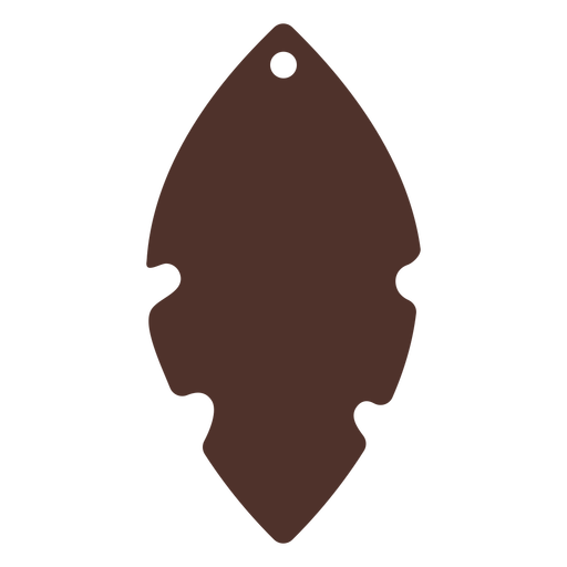 Leaf leather earring flat PNG Design