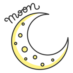 Moon simple solar system moon PNG Design Transparent PNG
