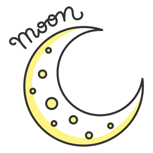 Moon simple solar system moon PNG Design