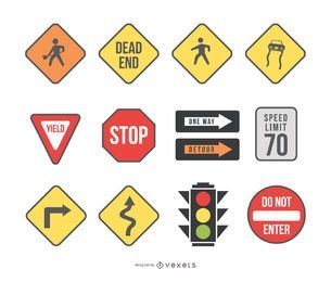 road signs & traffic light