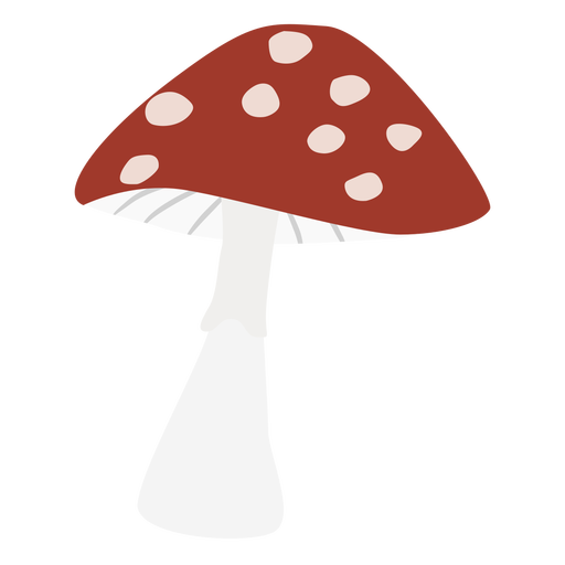 Mushroom spotted flat PNG Design