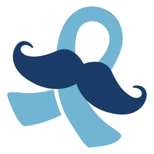 Mustache ribbon men health badge PNG Design