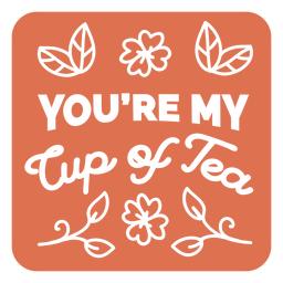 Meine Tasse Tee Blumenquadrat Untersetzer Transparent PNG