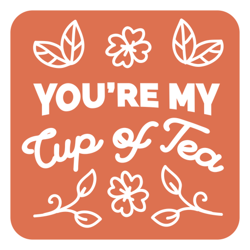 My Cup Of Tea Floral Square Coaster Transparent Png Svg Vector File