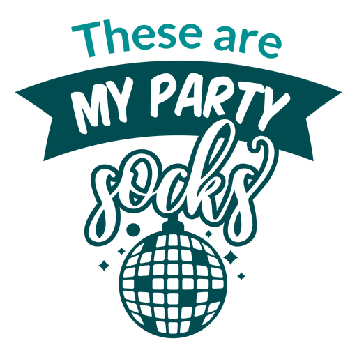 Diseño de letras de calcetines de mi fiesta Diseño PNG