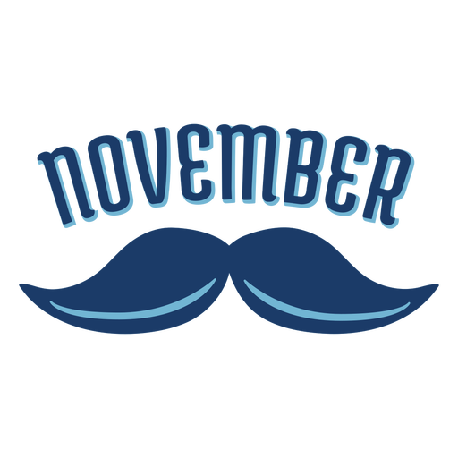 Insignia de salud de hombres de bigote de noviembre Diseño PNG
