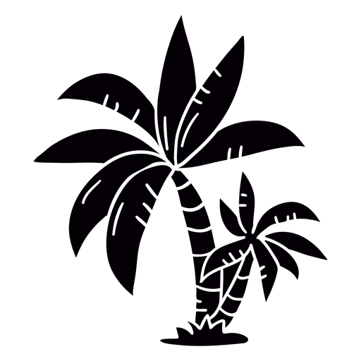 Palmenhand schwarz gezeichnet PNG-Design
