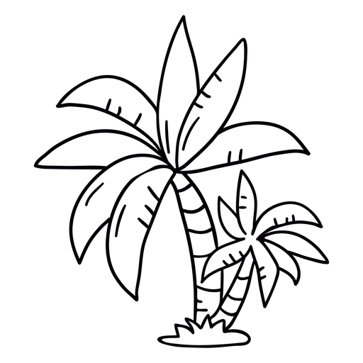 Palme Hand gezeichneten Strich PNG-Design